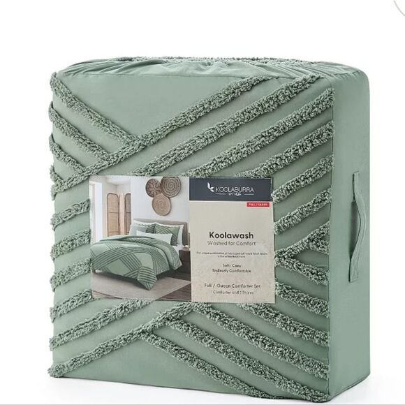 Koolaburra By Ugg Koolawash Campbell Twin/XL Comforter Set w/Shams- Desert Sage - Picture 3 of 11